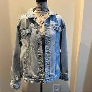 Rail distressed Jean Jacket size Large